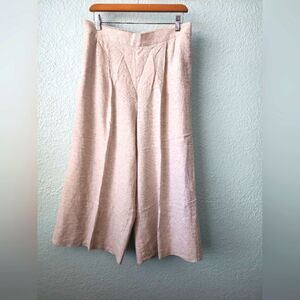Banana Republic pants wide leg cropped coastal summer linen